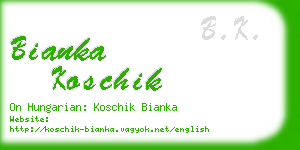 bianka koschik business card